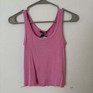 brandy melville bright pink ribbed cropped tank top.🩷
